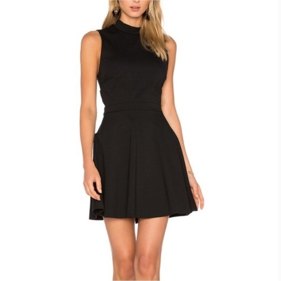 AVEC LES FILLES Black Cut Out Skater Dress - Picture 1 of 12